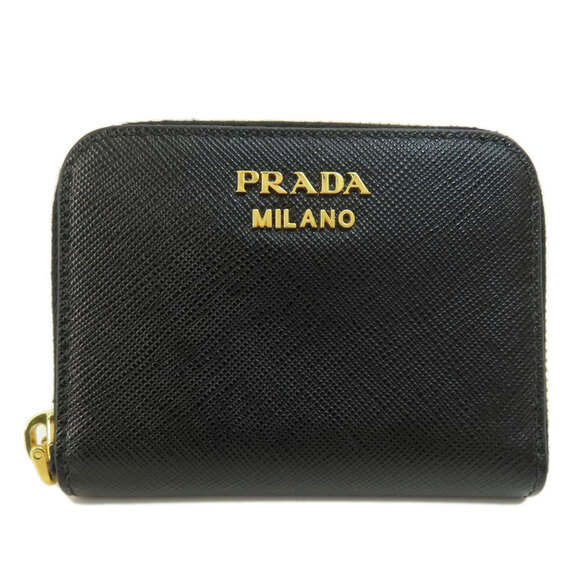 PRADA Black Leather Saffiano Wallet - Picture 1 of 11